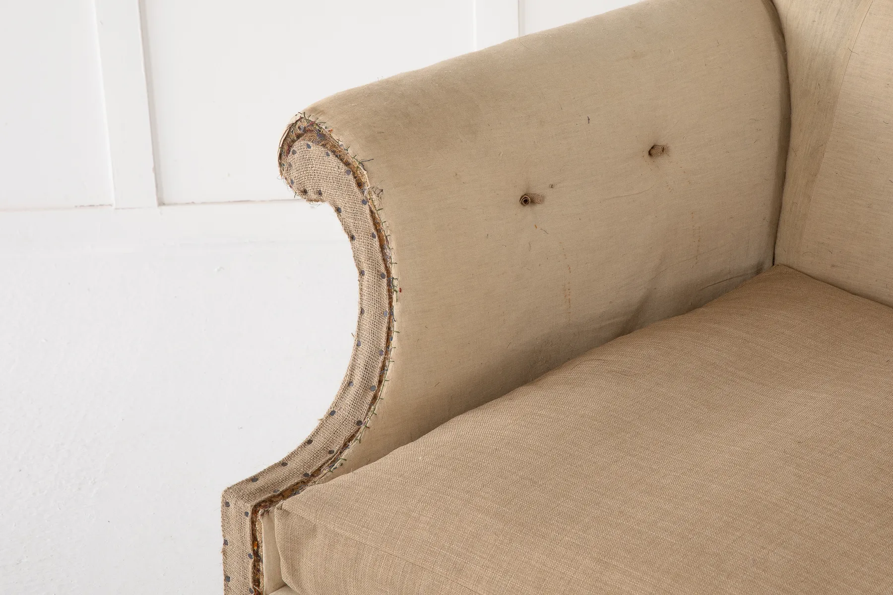 SOLD, 19th Century Country House Camel Back Sofa