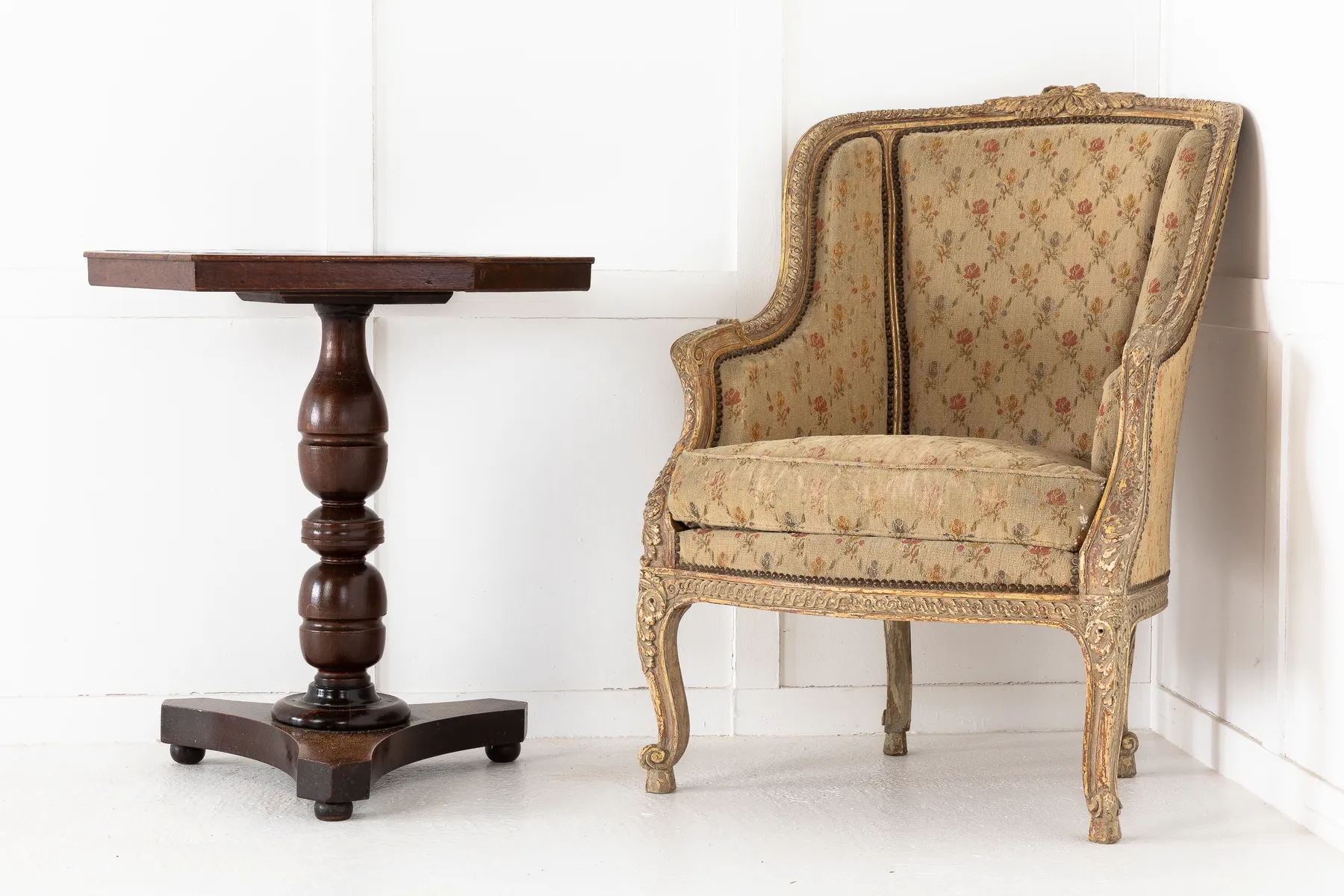 19th Century French Carved Wood Chair