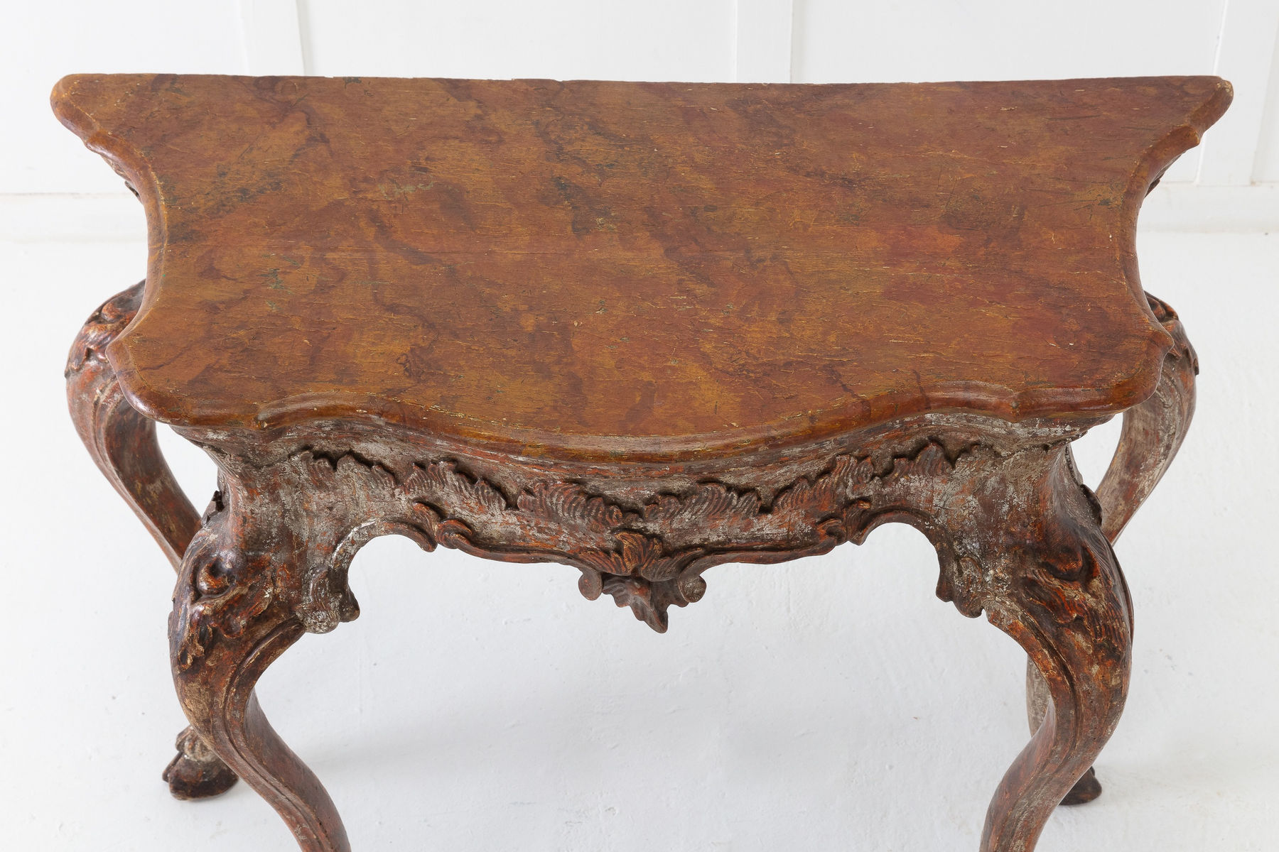 SOLD, 18th Century Italian Silver Gilt Console Table