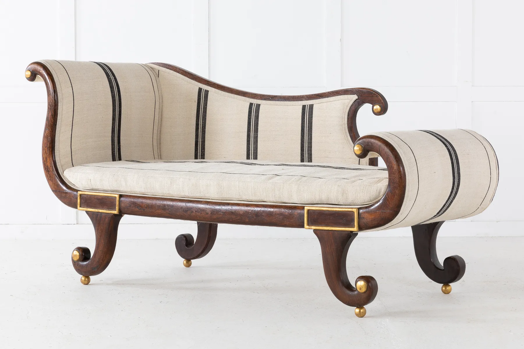 SOLD, 19th Century Faux Rosewood Chaise Longue