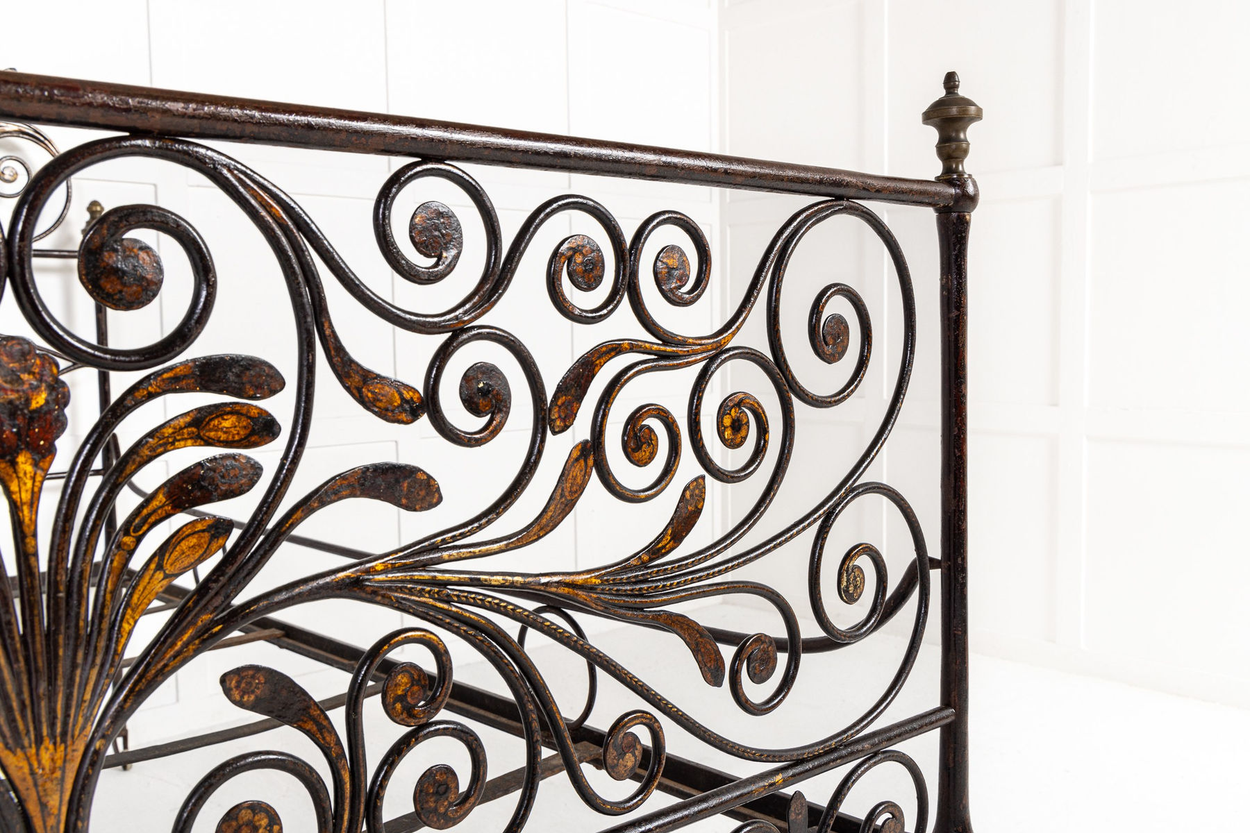 An Important Mid 19th Century Italian Wrought Iron Bed Frame