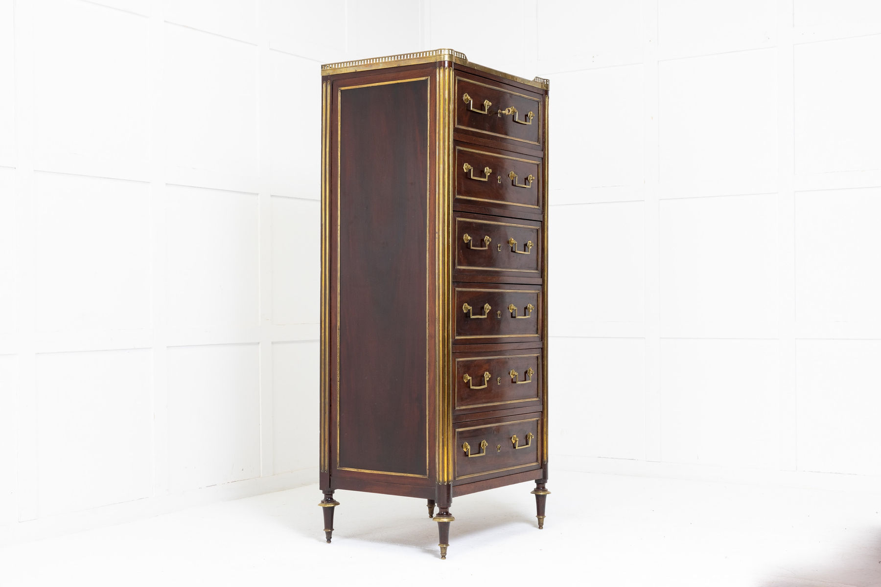 SOLD, Early 19th Century French Mahogany Tall Chest