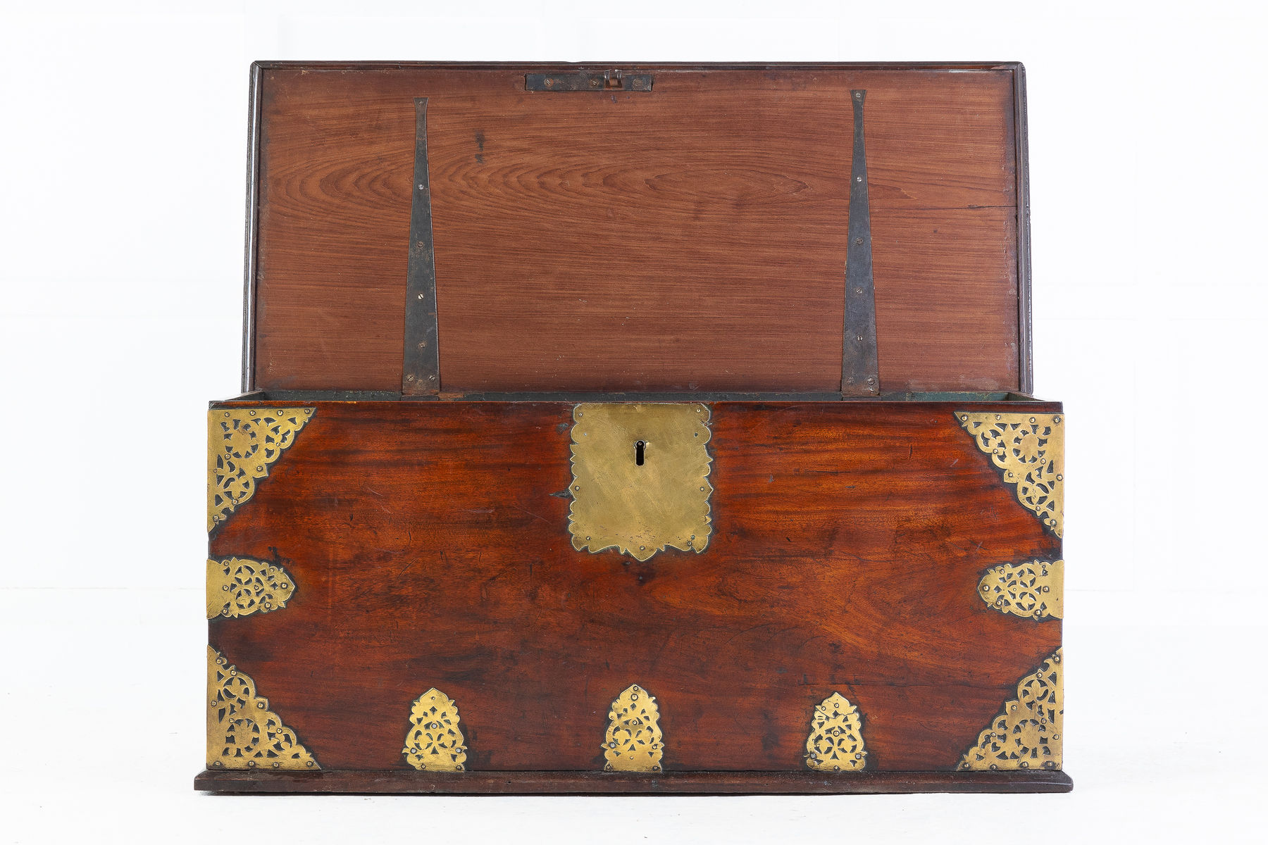 SOLD, 18th Century Brass Mounted Trunk