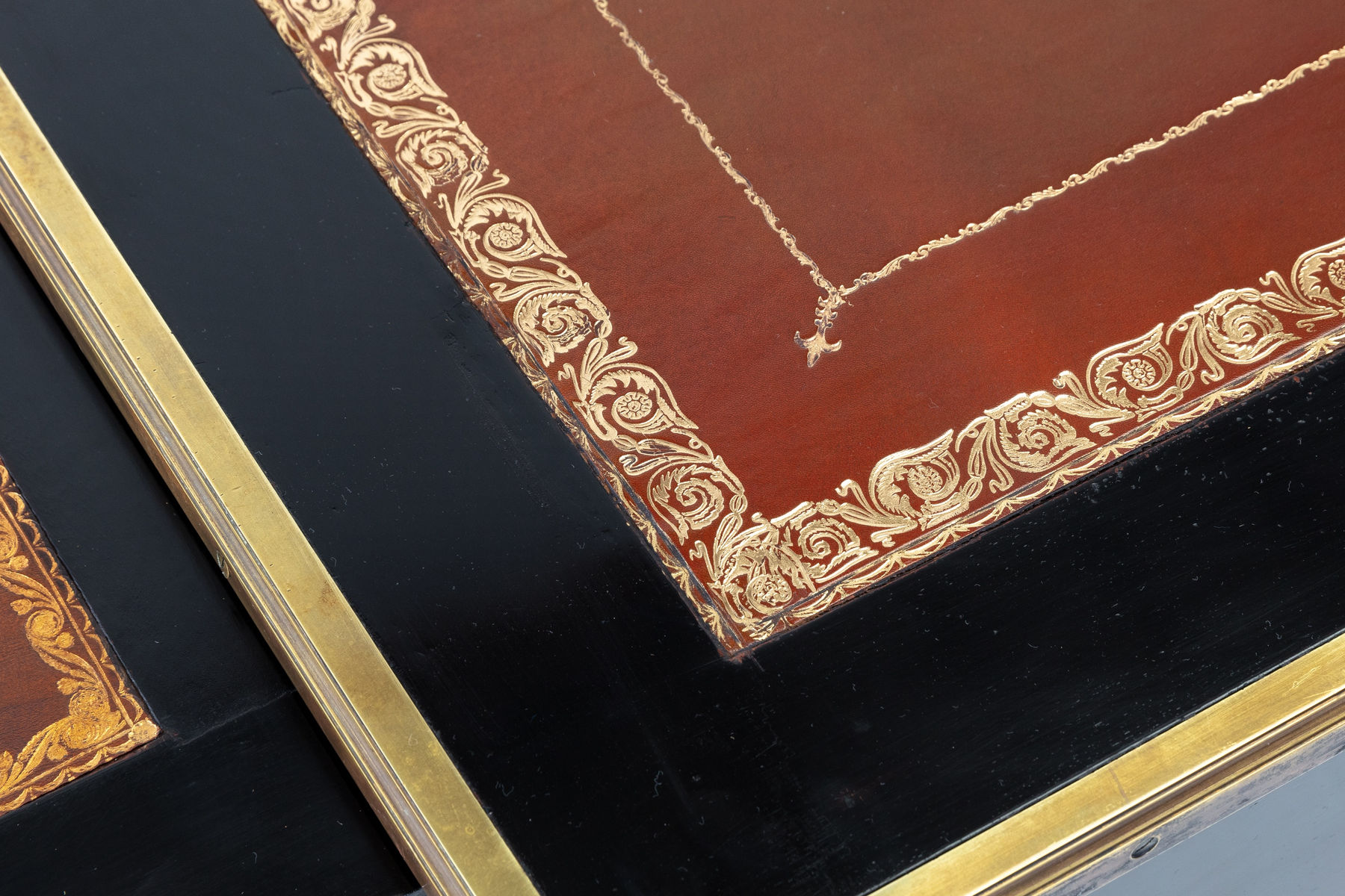 19th Century French Ebonised Bureau Plat