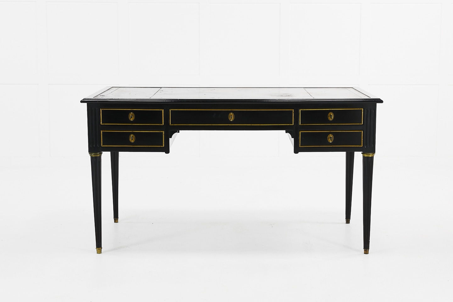 SOLD, Mid 20th Century French Ebonised Bureau Plat