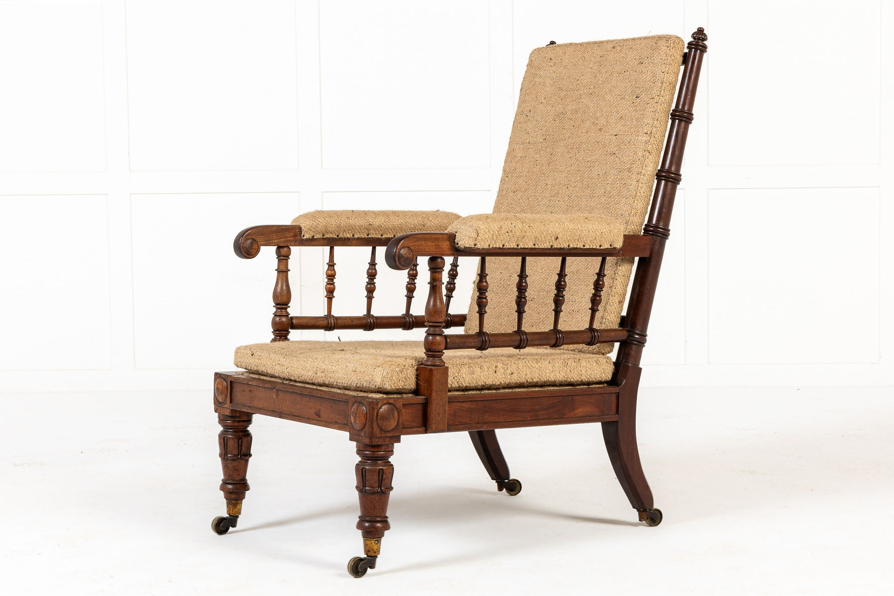 19th Century English Mahogany Turned Spindle Armchair
