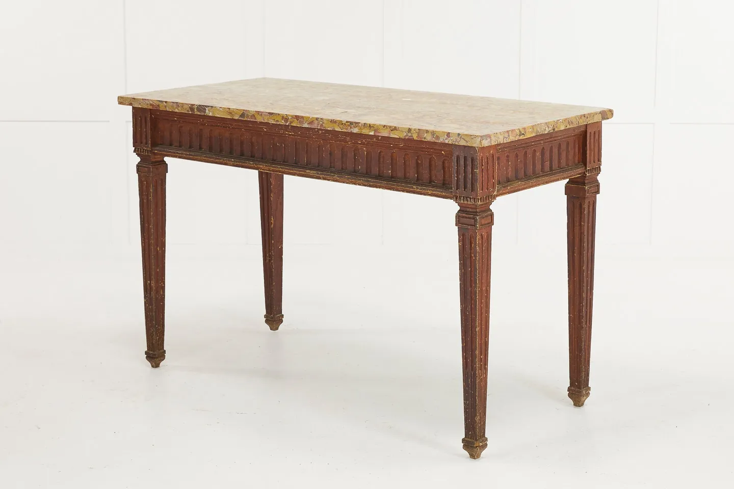 French 18th Century Console Table with Original Marble Top