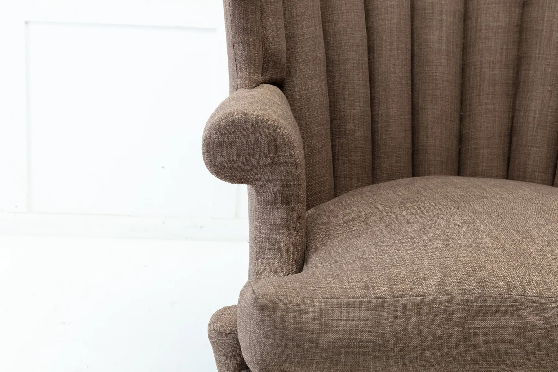 SOLD, 19th Century Barrel Back Wing Chair