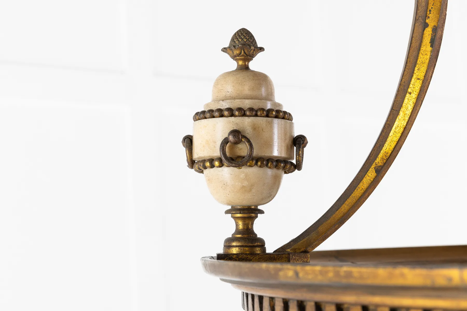 SOLD, 19th Century Gilt Bronze Hall Lantern