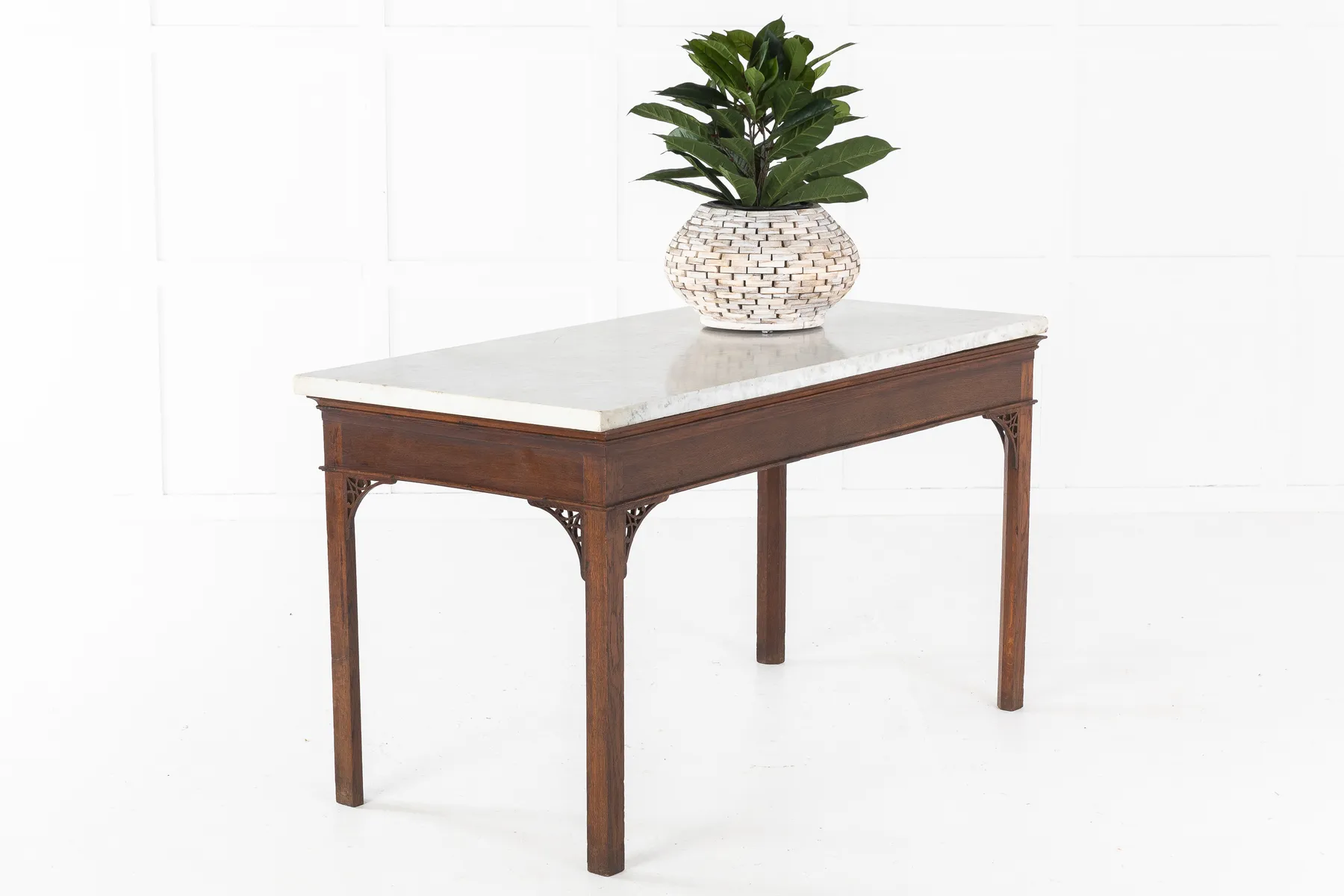 18th Century English George III Oak Console Table