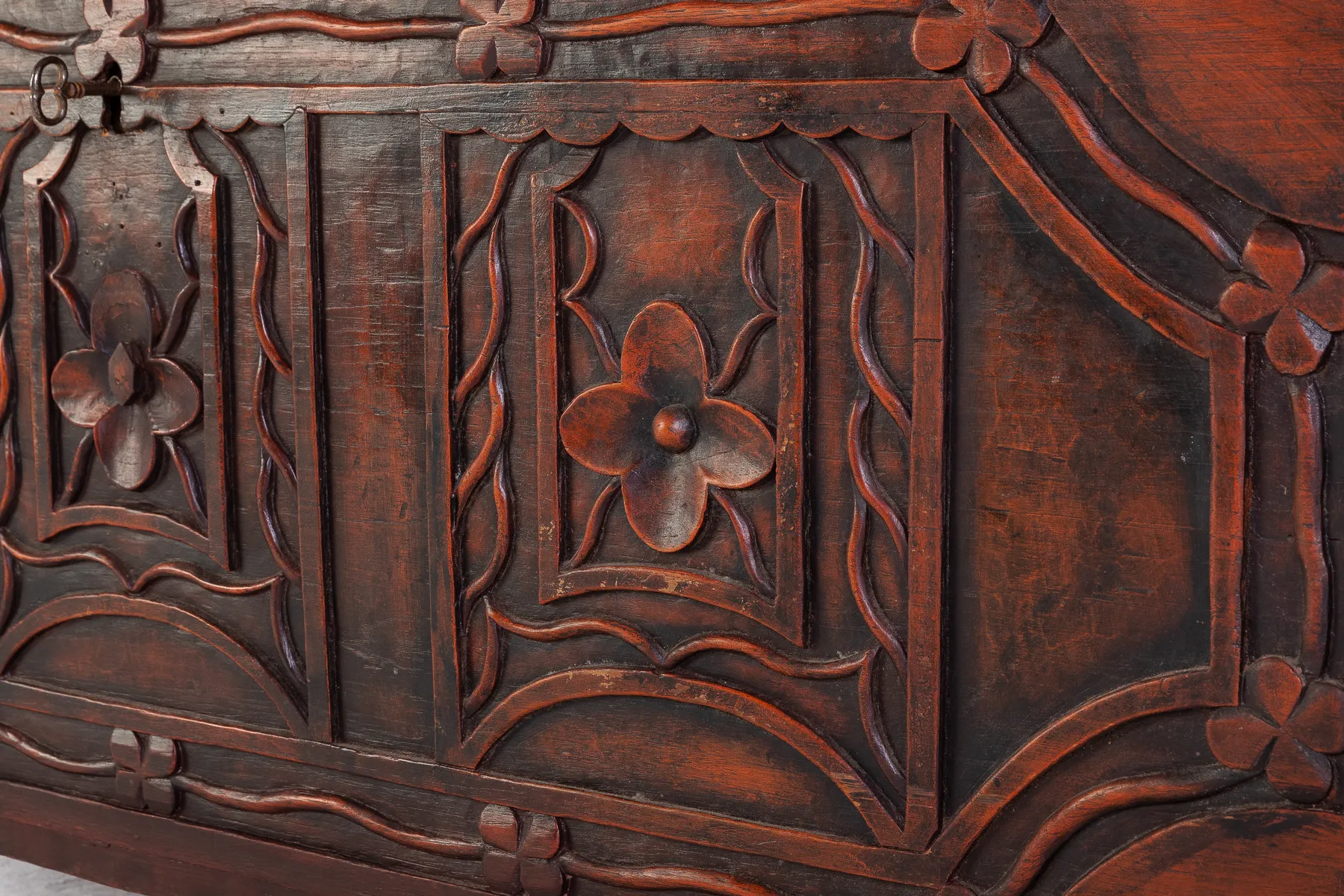 SOLD, 19th Century Hardwood Trunk