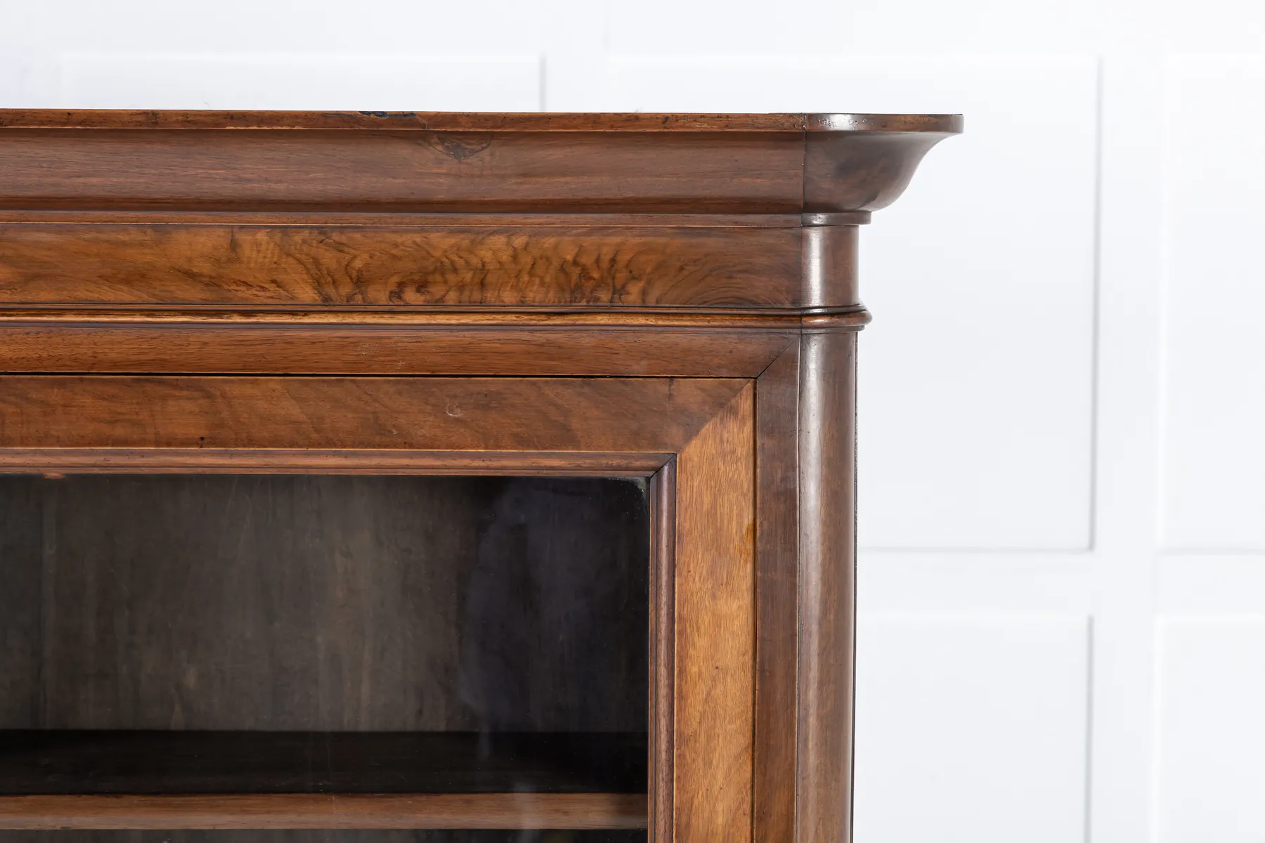 Large 19th Century Italian Walnut Cabinet/Bookcase