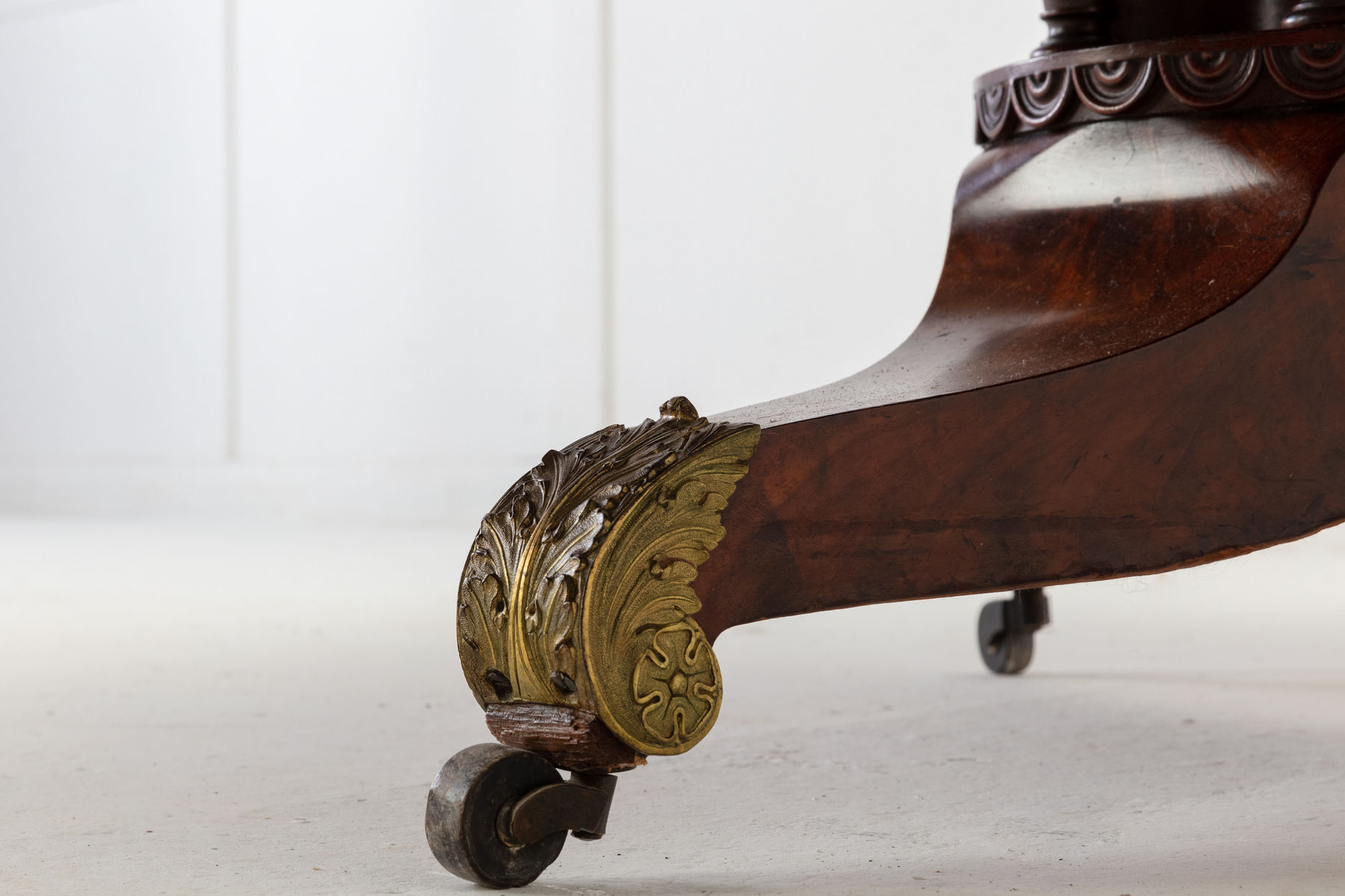 SOLD, Early 19th Century French Mahogany Circular Table with Marble Top