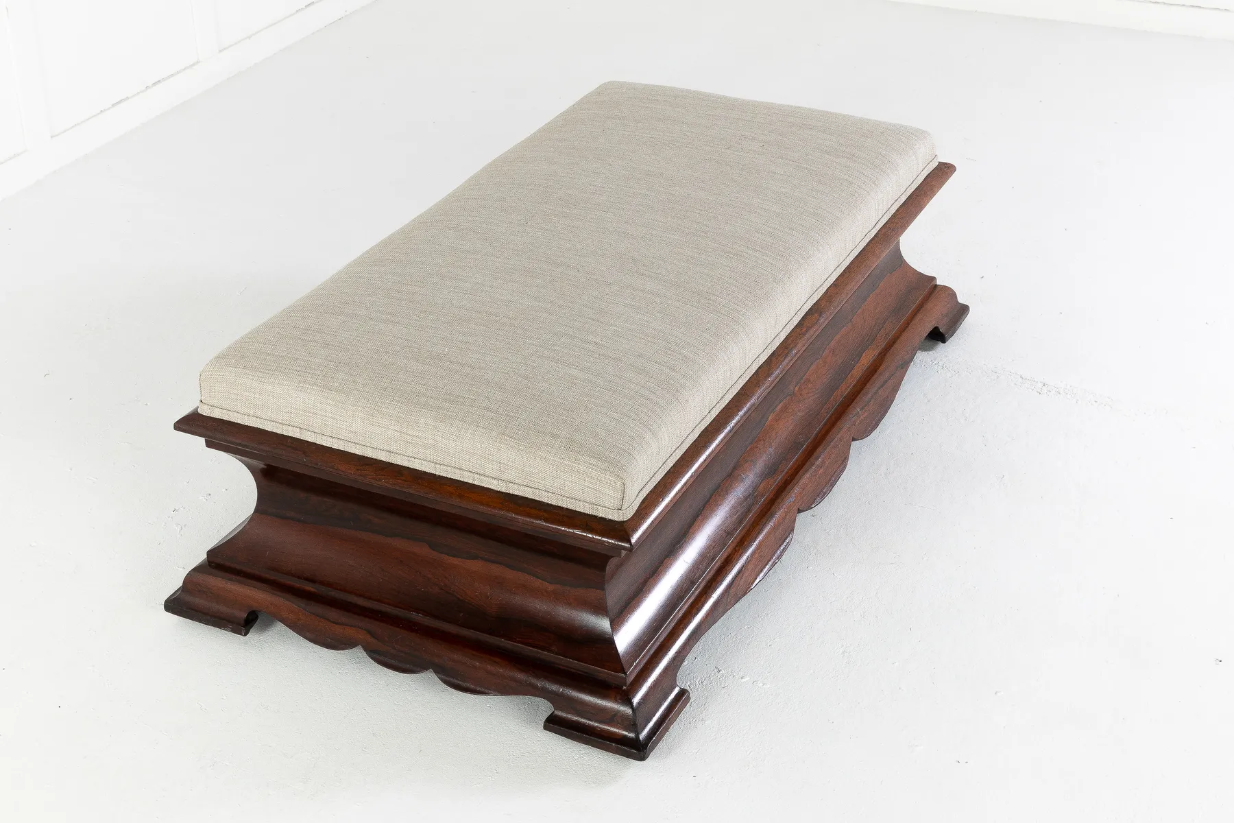 SOLD, English Regency Rosewood Ottoman