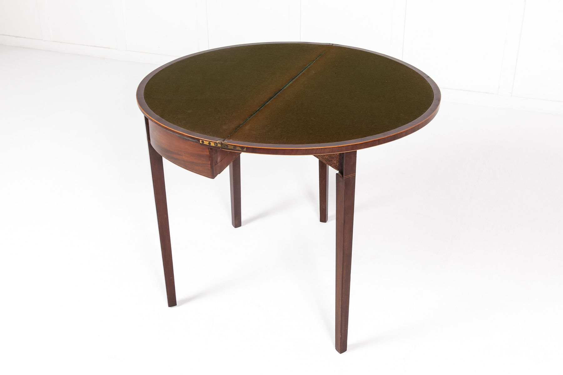 Pair of Late 18th Century English Mahogany Card/Tea Tables