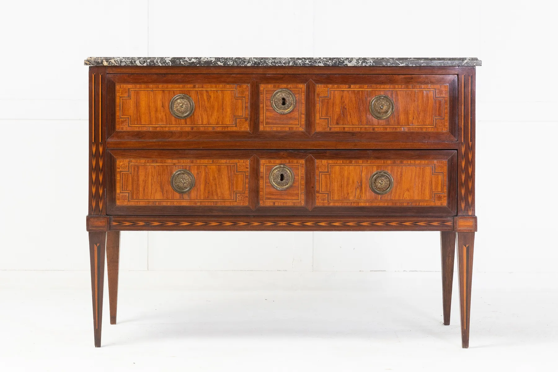 SOLD, 18th Century French Kingwood and Tulip Commode