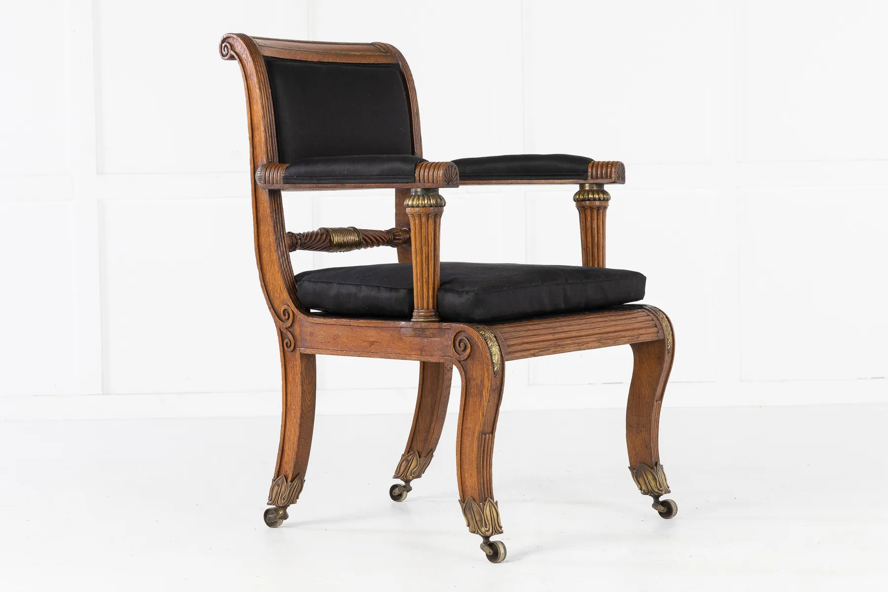 SOLD, 19th Century Regency Oak Armchair (in the manner of) George Bullock