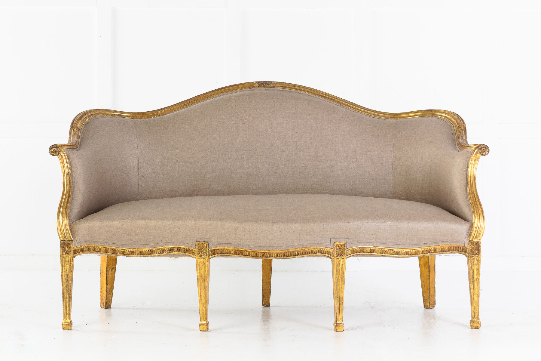 18th Century George III Giltwood Settee