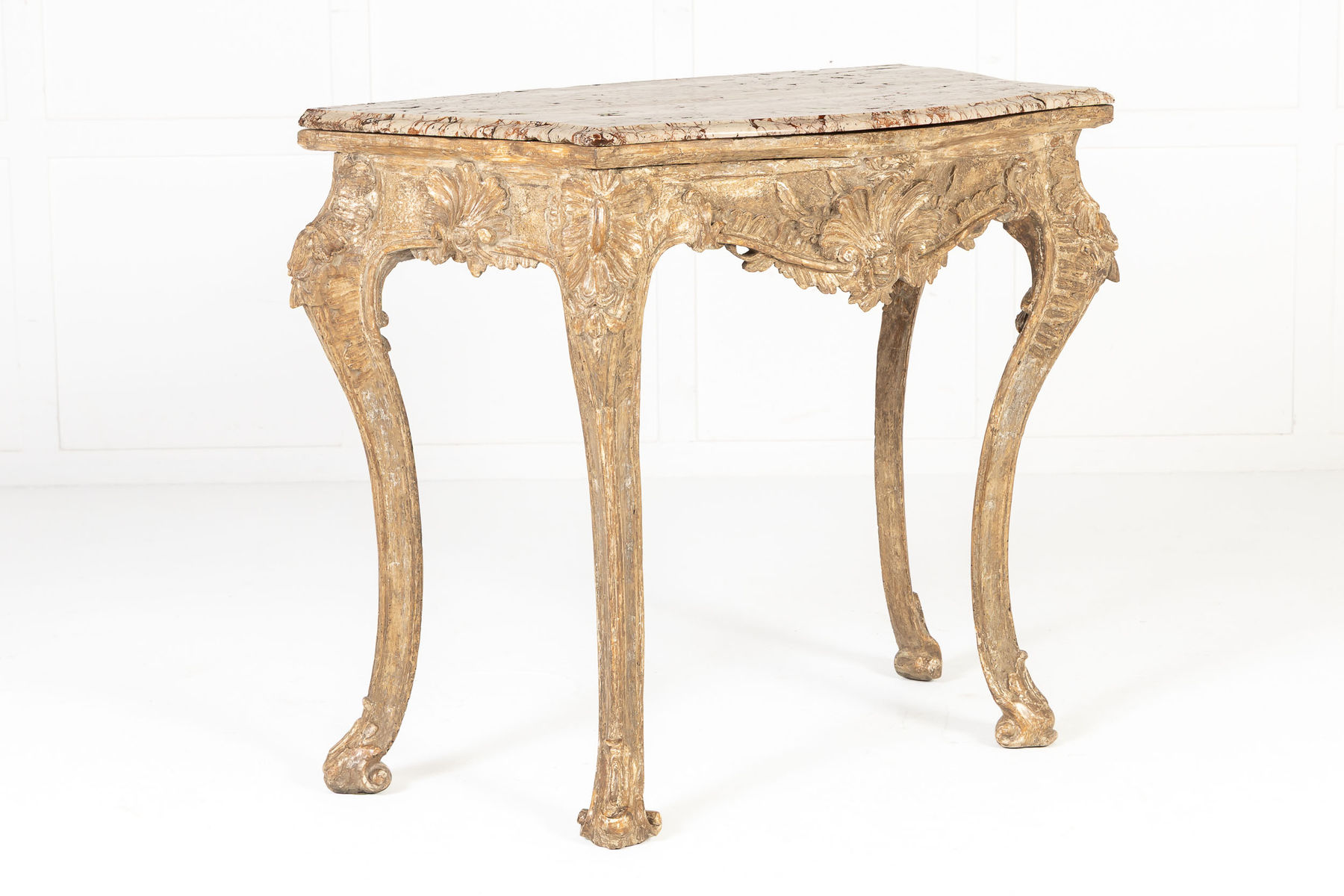 Small 18th Century Italian Silver Gilt Console Table