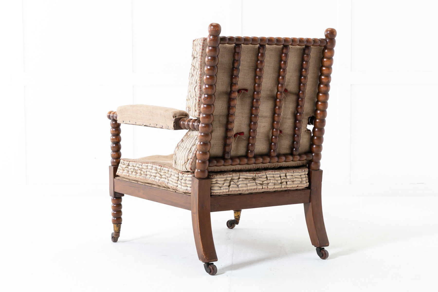 SOLD, 19th Century English Oak Bobbin Armchair