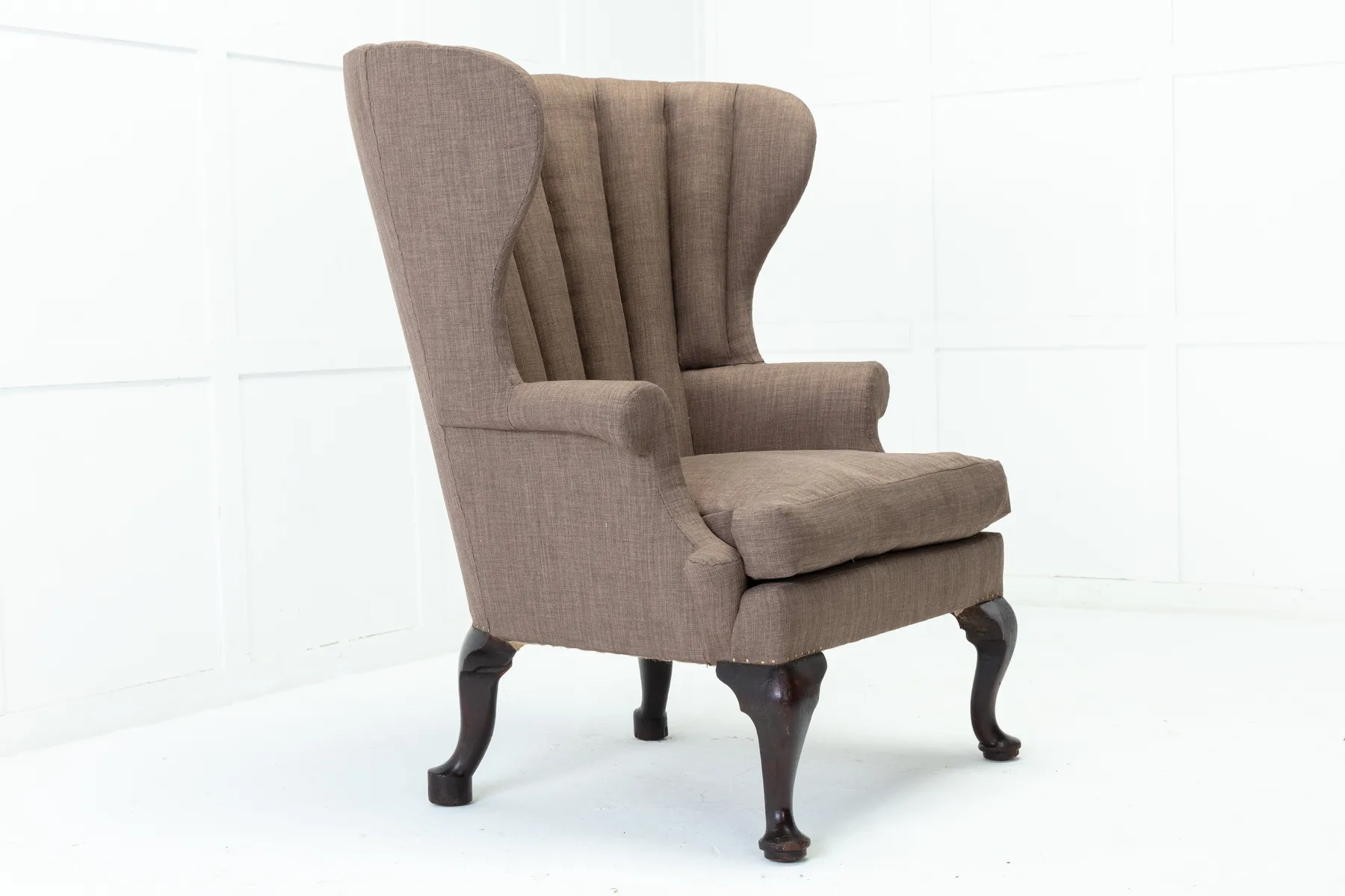 SOLD, 19th Century Barrel Back Wing Chair