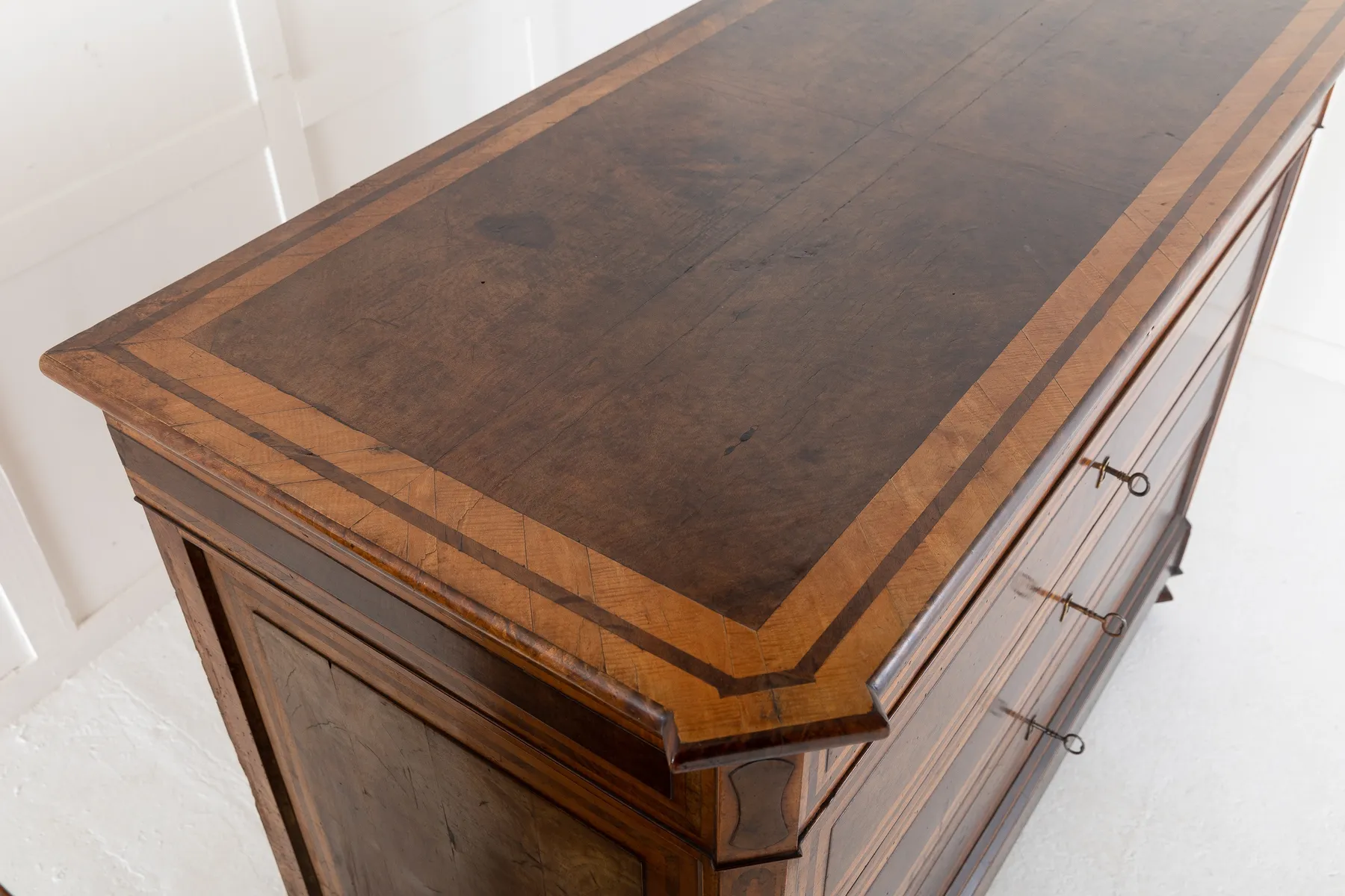 SOLD, Pair of 18th Century Italian Walnut Commodes