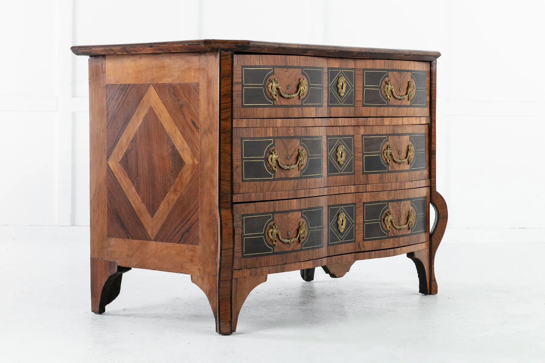 SOLD, 18th Century Three Drawer Mazarin Commode