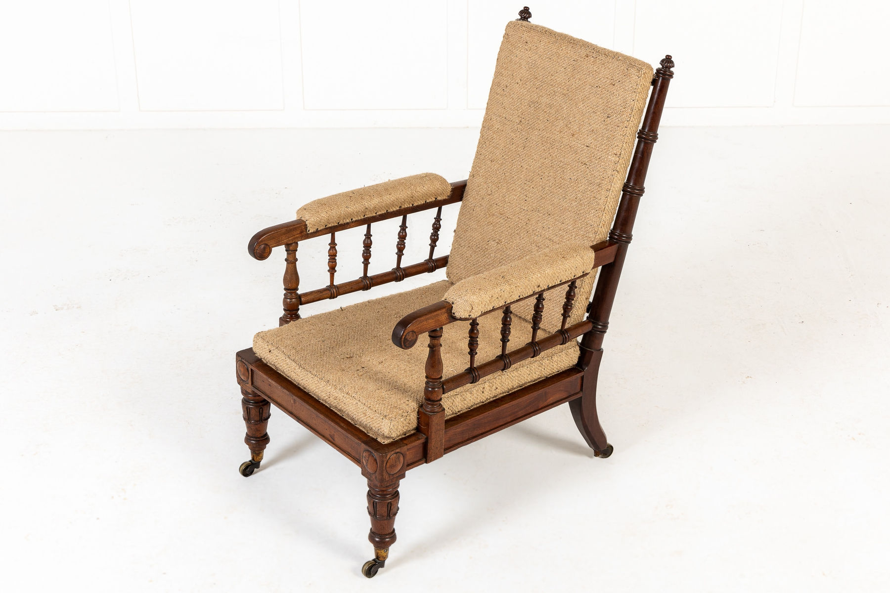 19th Century English Mahogany Turned Spindle Armchair