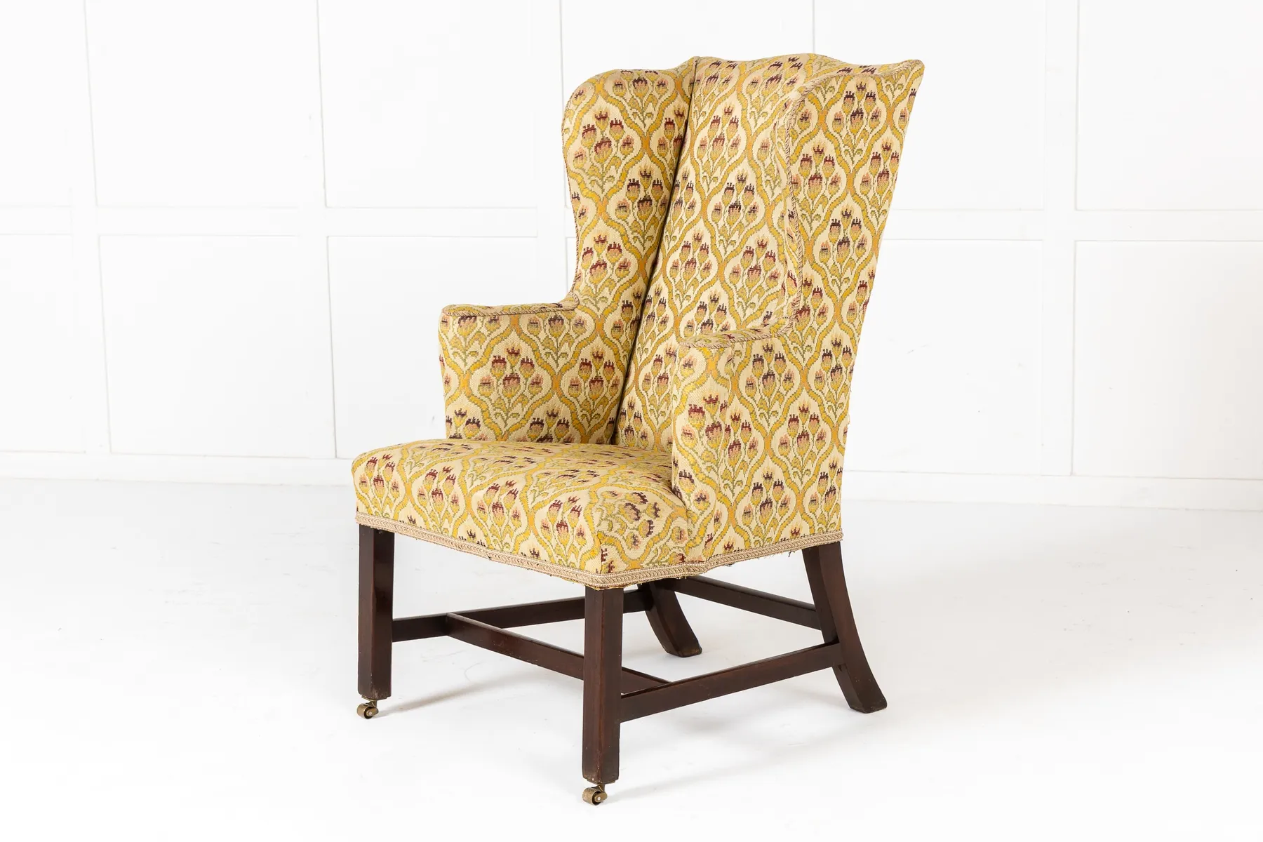 18th Century English Mahogany Wing Armchair