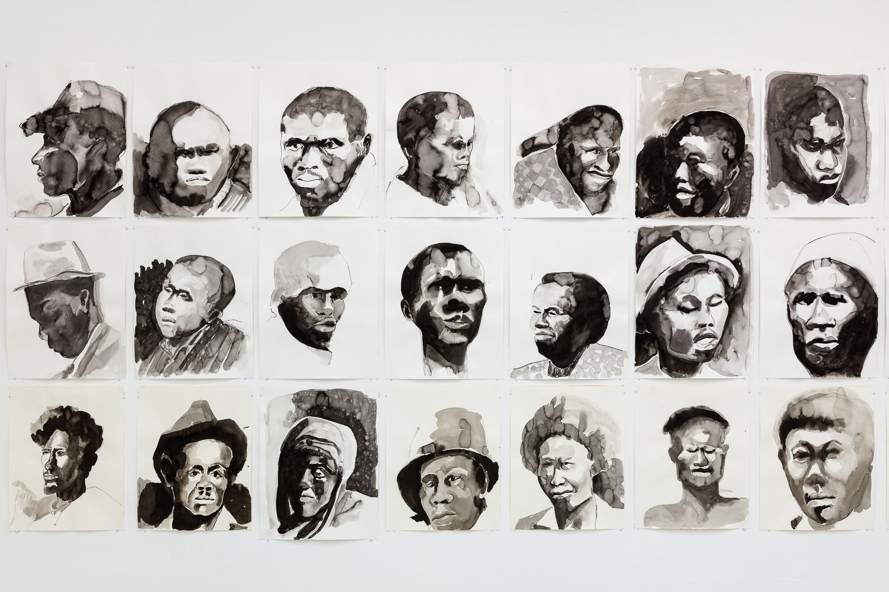 Olu Oguibe, Installation view VIII: Detail "Many Thousand Gone", 2020