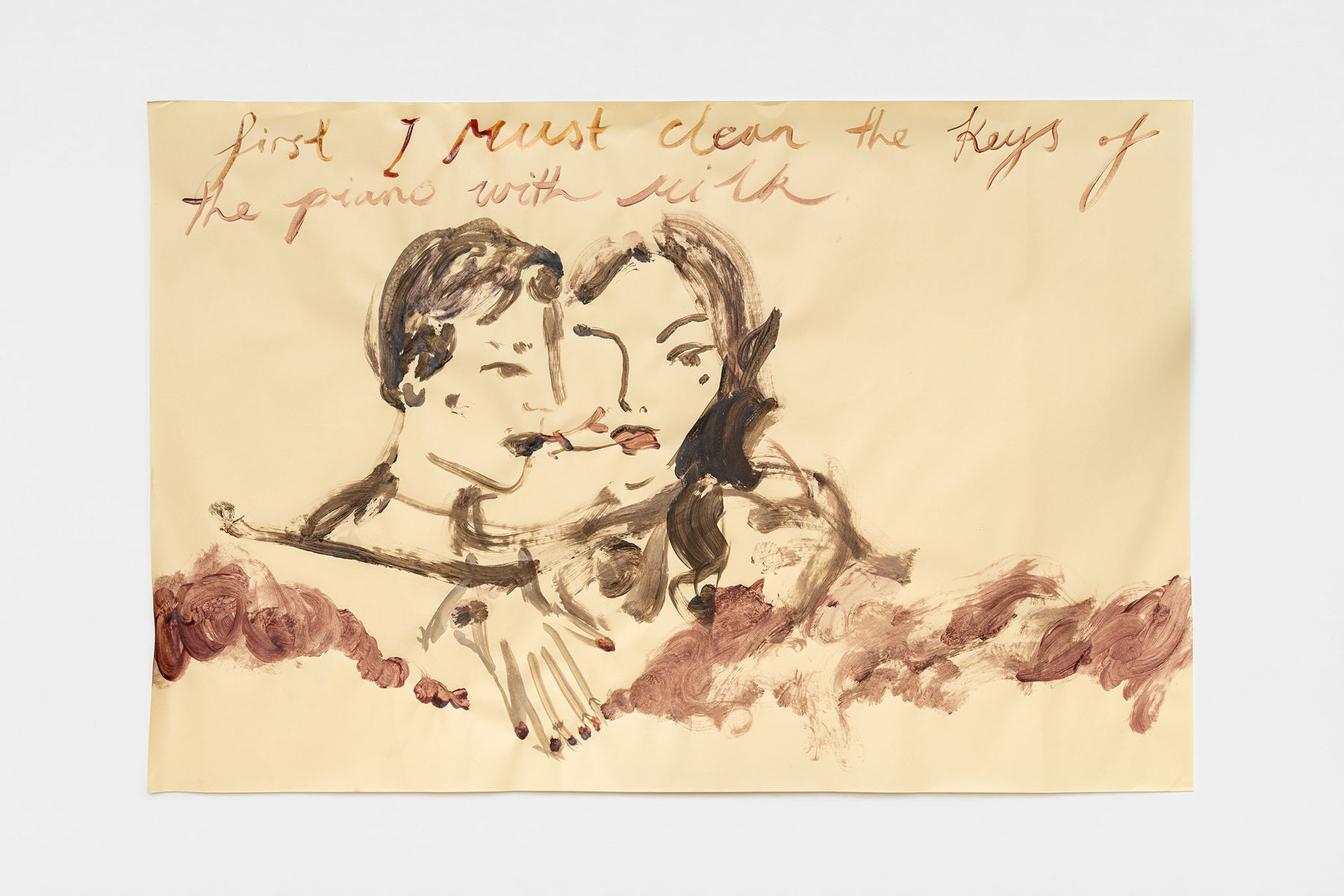 Faye Wei Wei, First I must clean the keys of the piano with milk, 2022