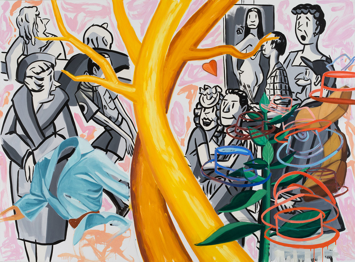 David Salle, Tree of Life, Blue Blouse, 2023