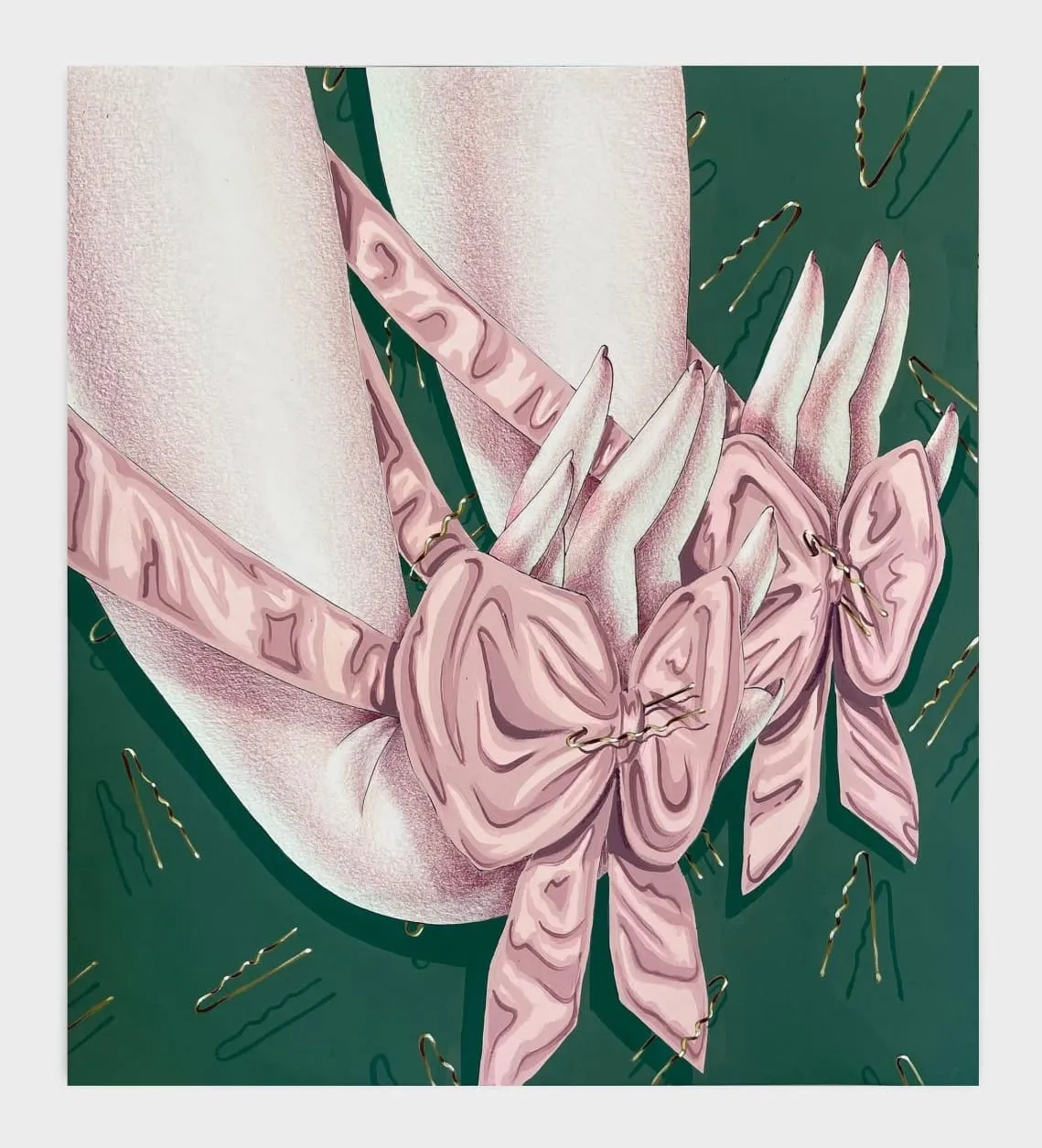 Sarah Slappey, Pink Bows and Pins, 2022