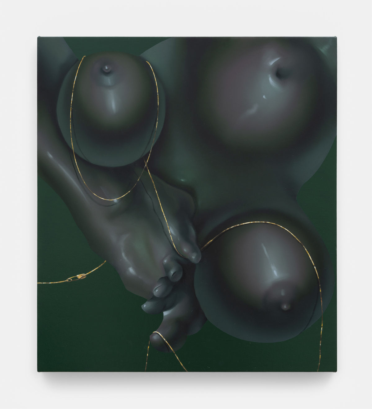 Sarah Slappey, Green Torso with Necklace, 2024