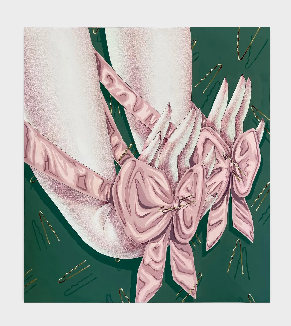 Sarah Slappey, Pink Bows and Pins, 2022