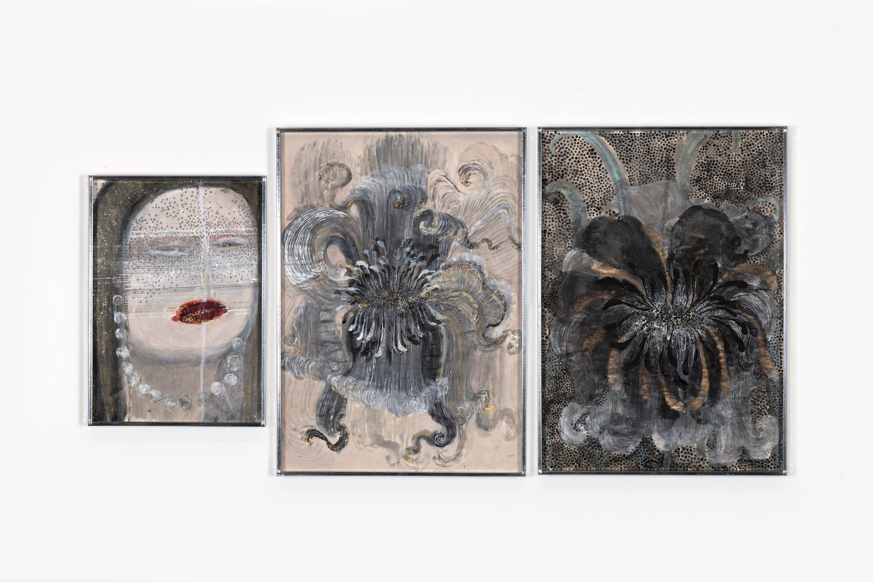 Camille Fischer, Poudres lourdes & Stained eyes (3), 2022-2024