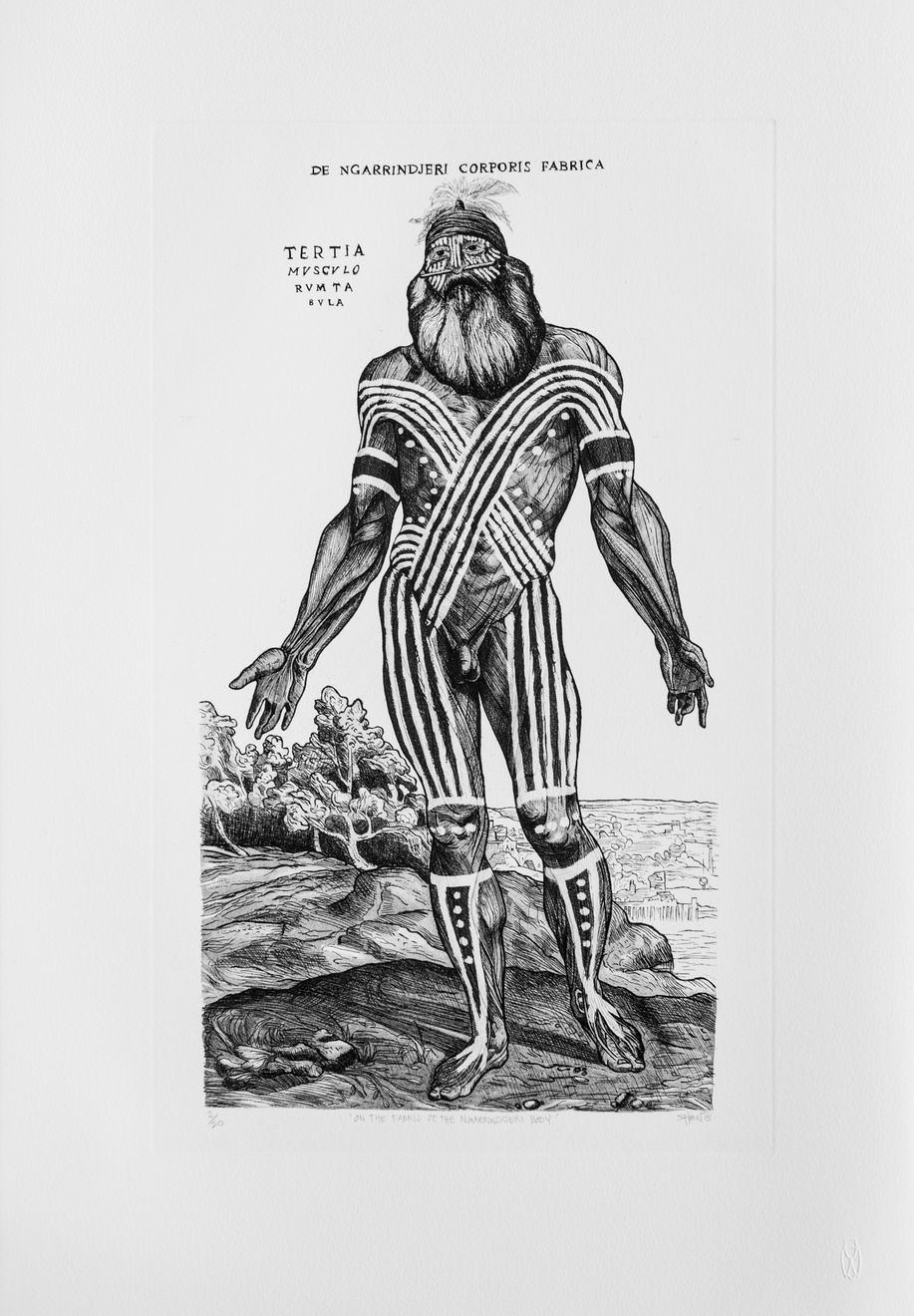 Damien Shen, On the Fabric on the Ngarrindjeri Body - 2nd State , 2017