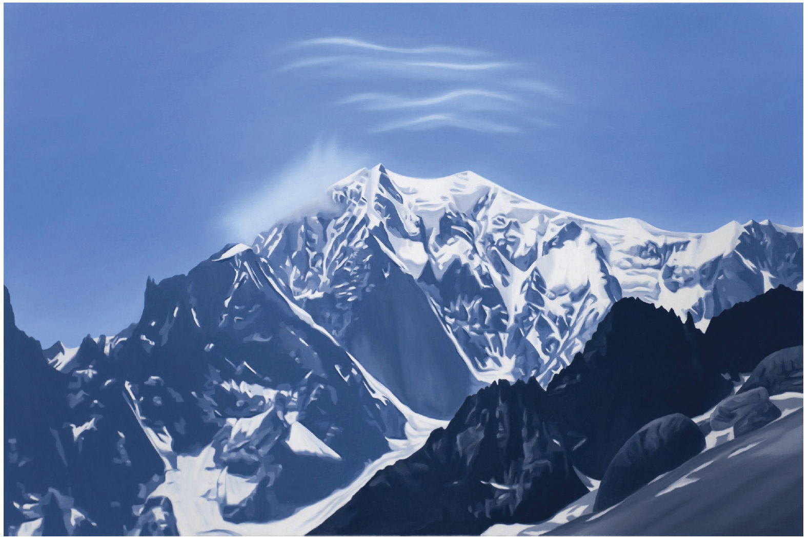 Tony Lloyd , Mont Blanc with lenticular clouds , 2024