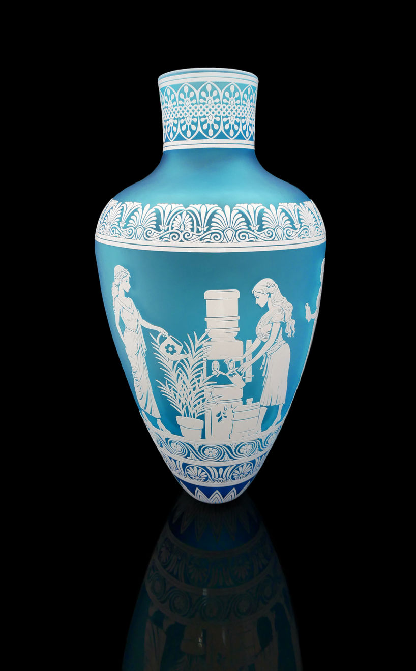 Jessica Murtagh, Women gathering water (Glass hydria), 2025