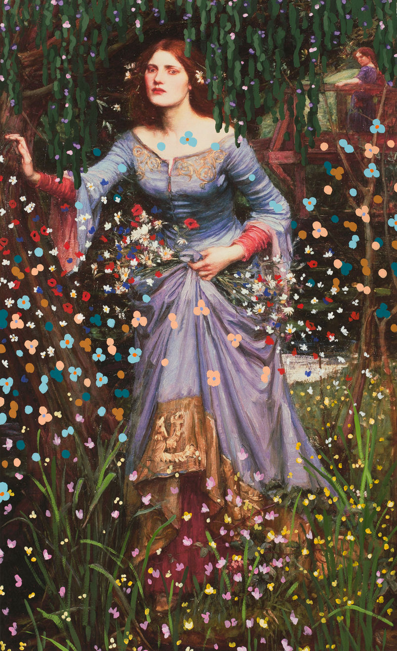 Michael De Feo, Untitled (Ophelia by John William Waterhouse, 1910), 2017