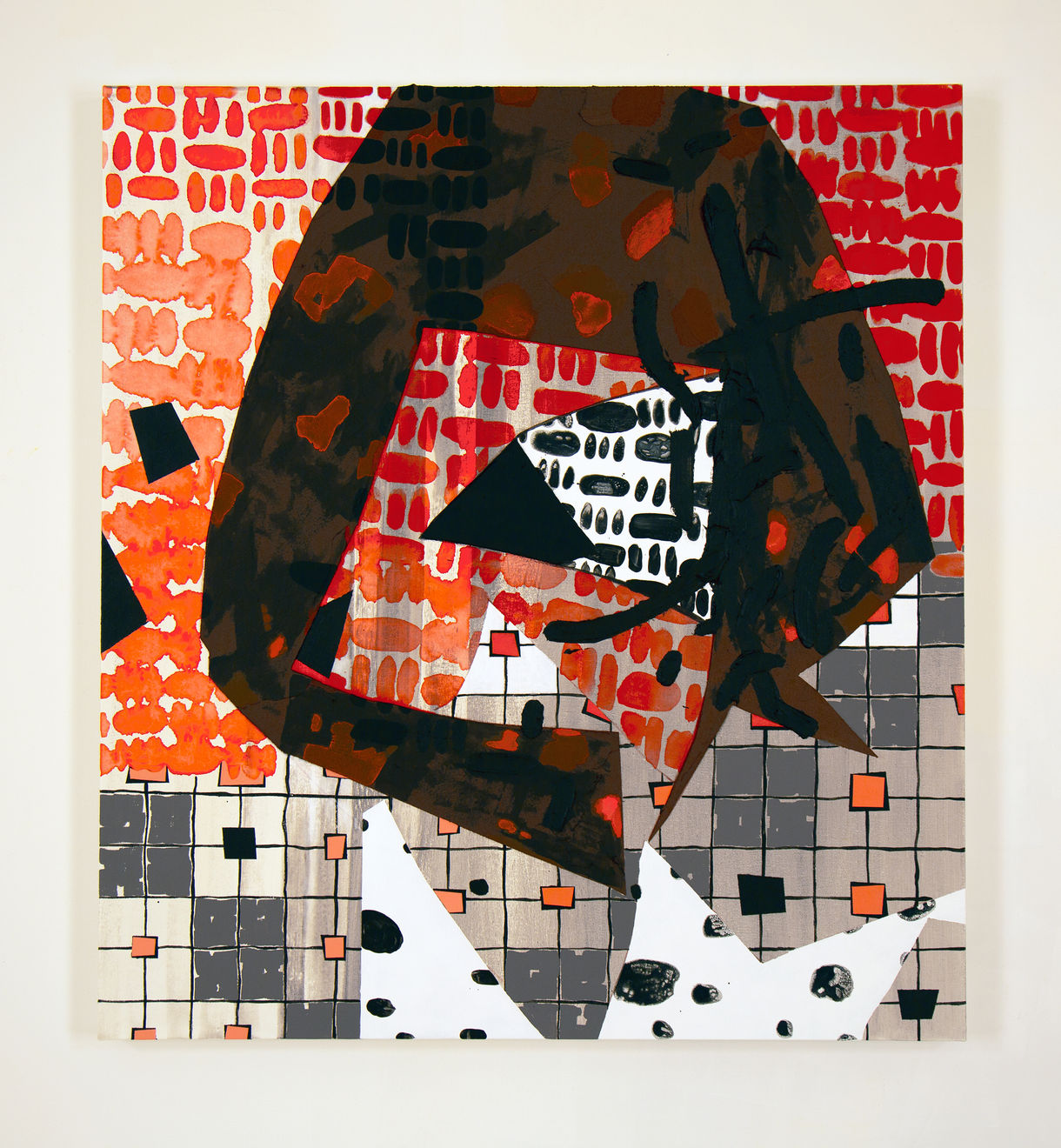 Mary Temple, Acrylic and gouache on canvas, 2021