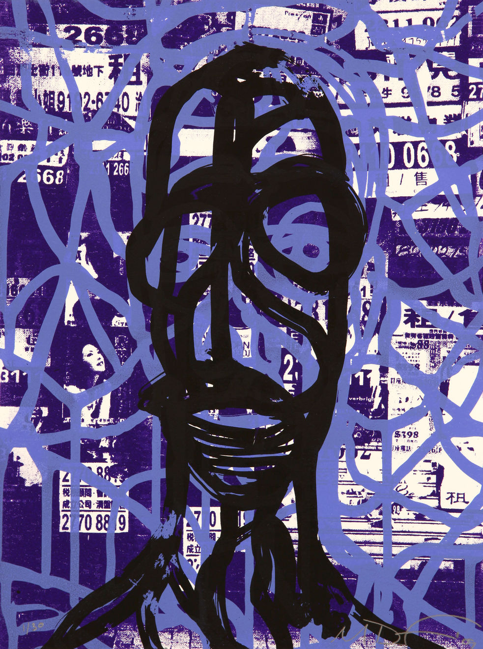 Michael De Feo, Hong Kong Self Portrait (Blue), 2009