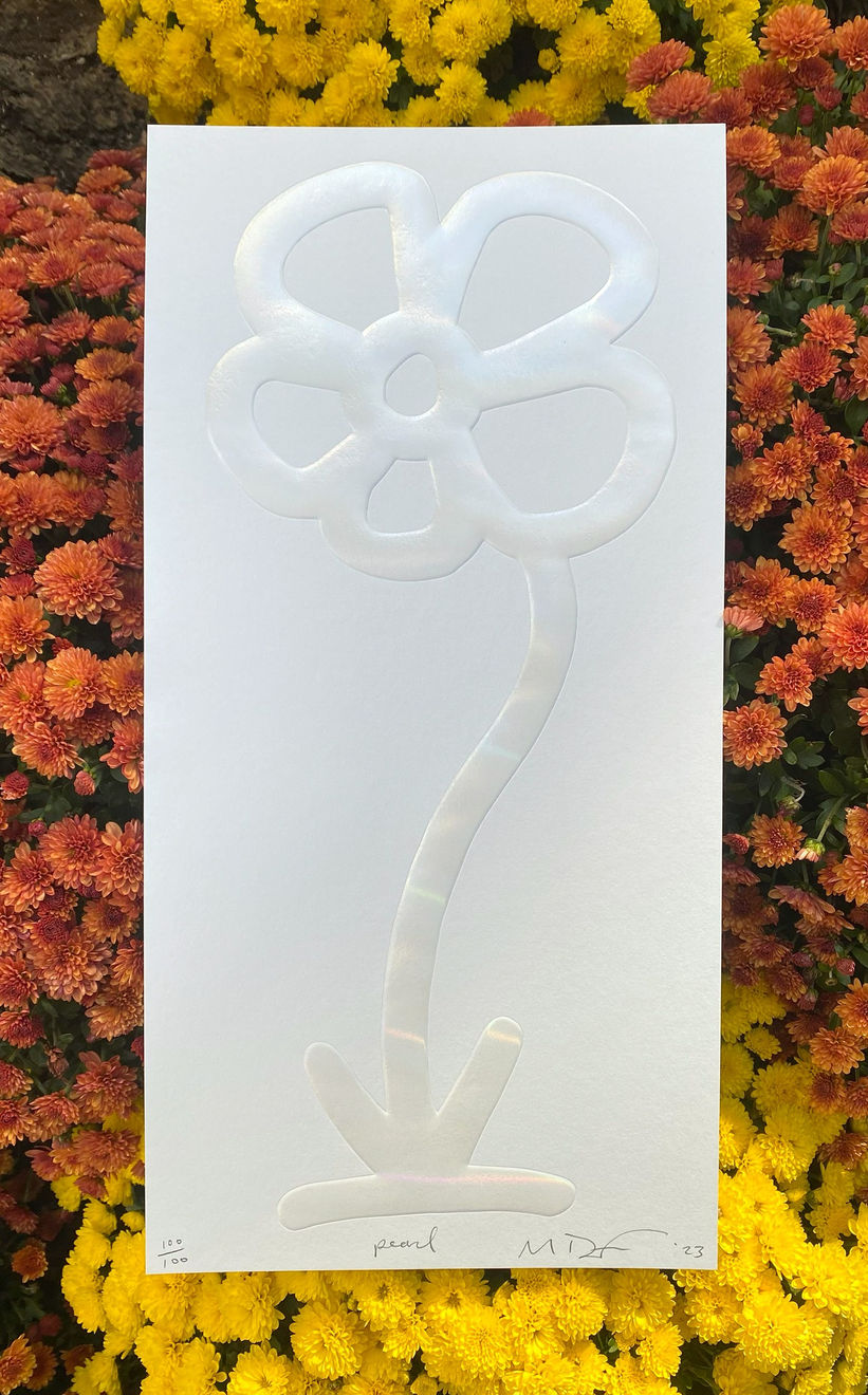Michael De Feo, 30th Anniversary (Pearl) Flower Print, 2023