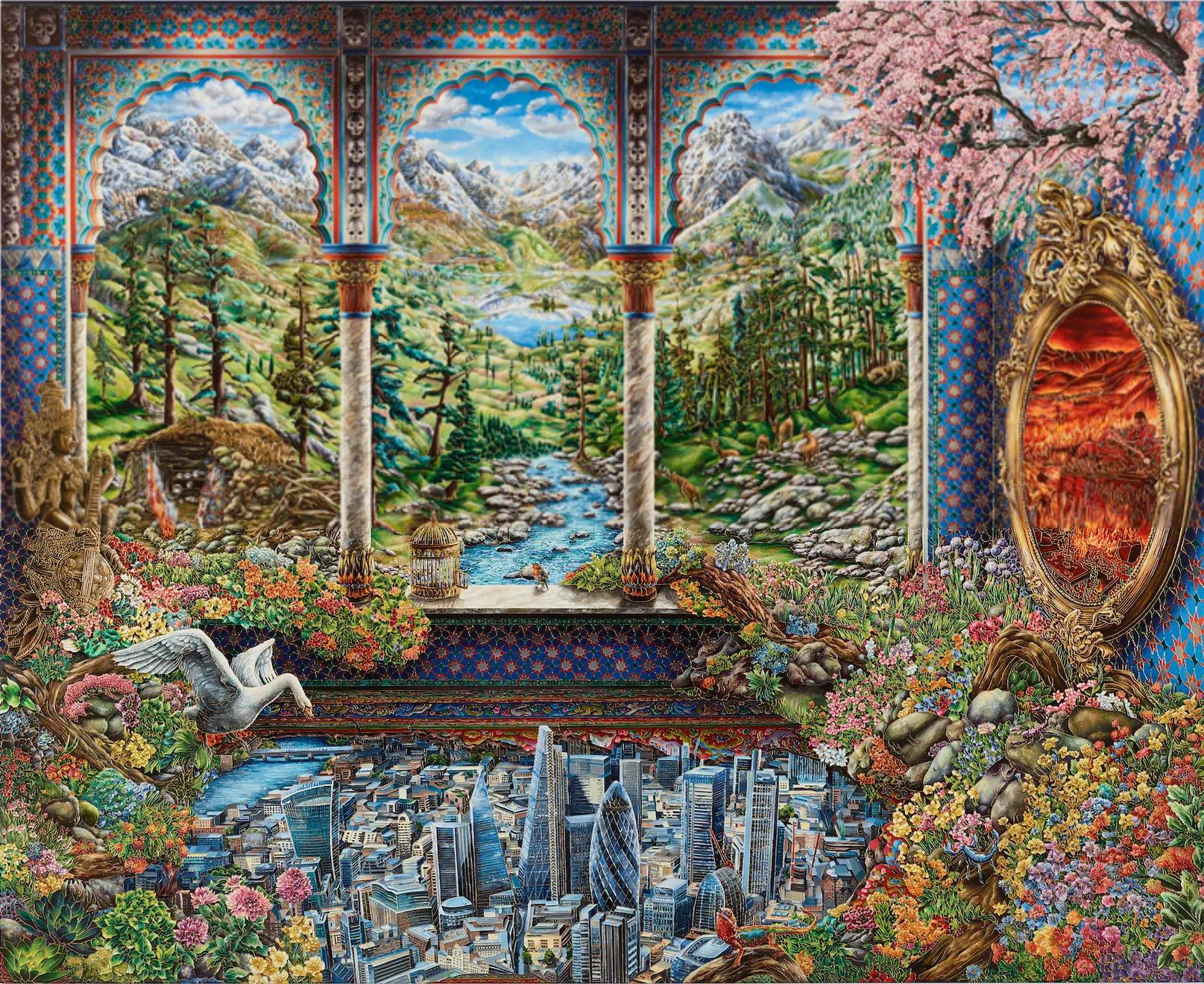 Raqib Shaw, Space Between Dreams - The Penitent Sage, 2022