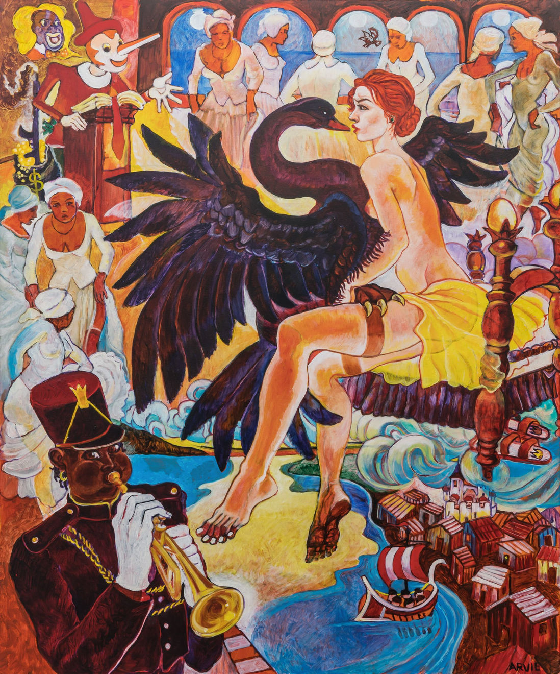 Arvie Smith, Leda and the Swan, 2022