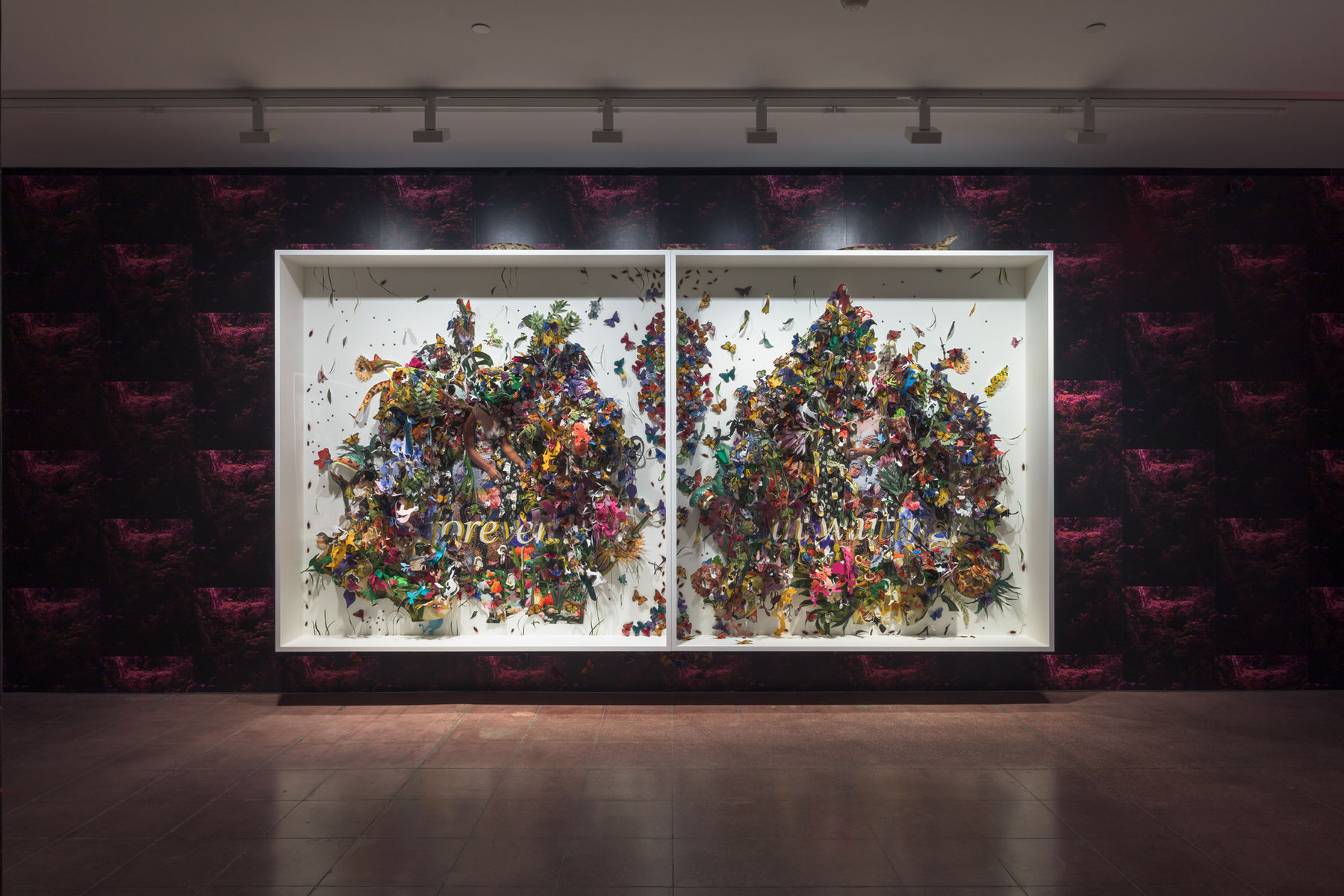 Ebony G. Patterson, ...pink...red...striped..carnations..., 2021-22