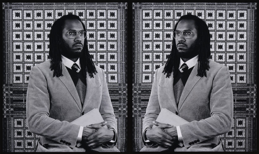 Rashid Johnson, Self Portrait as the Professor of Astronomy, Miscegenation, and Critical Theory at "The New Negro Escapist Social and Athletic Club" Center for Graduate Studies, 2009