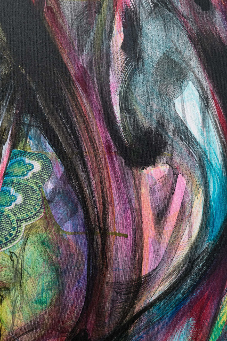 Shinique Smith, Red Swan, 2024