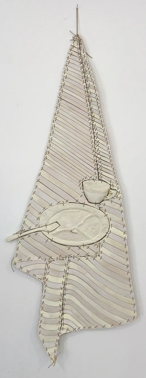 Dan Gunn, Laurel, Divided Plate with Cup, (Ivory), 2022