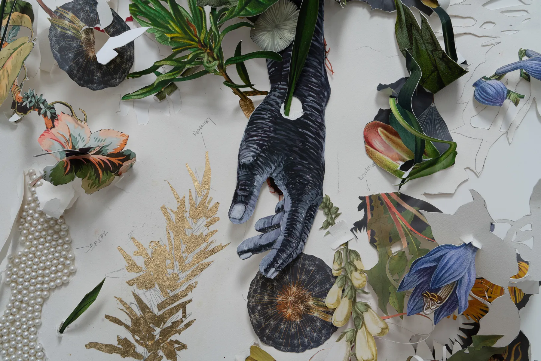 Ebony G. Patterson, the flooding of the smells of rosemary .... when the workings of the dandelion is not enough, 2020